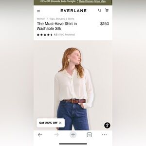 Everlane silk blouse